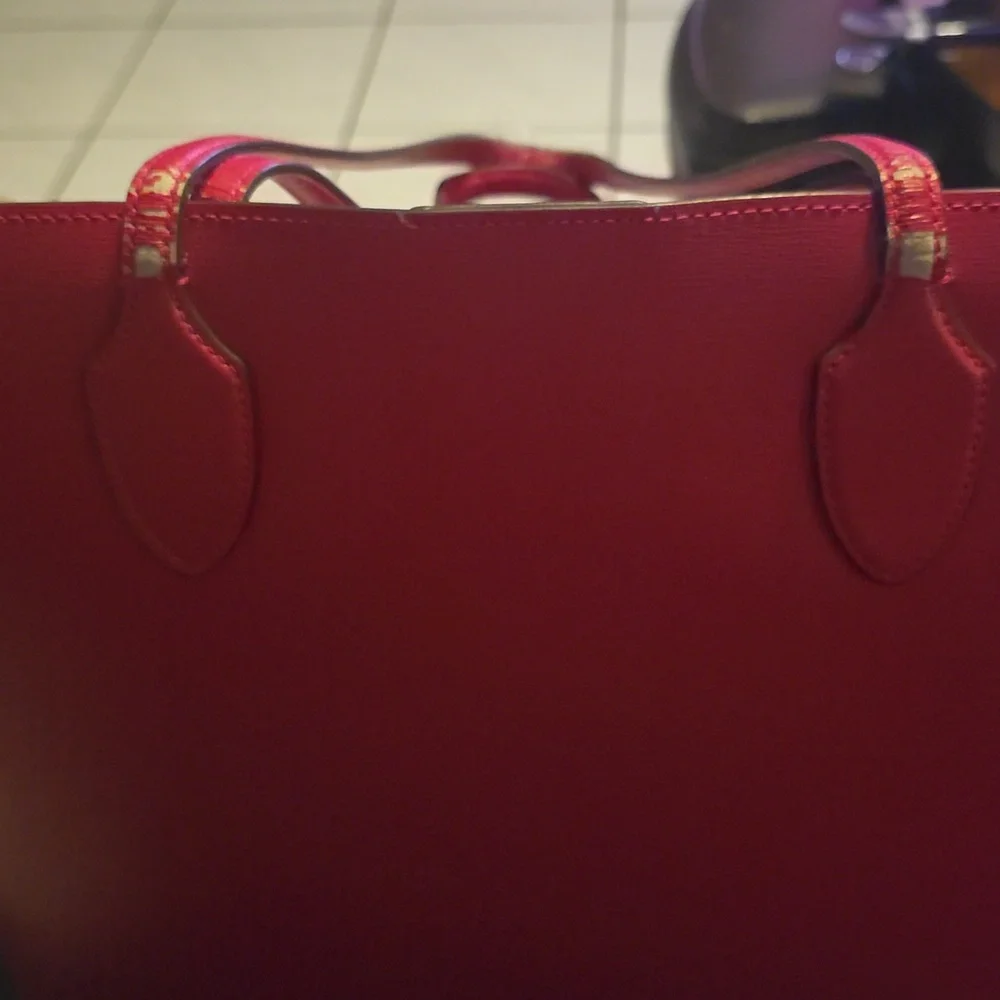 Kate Spade Bleecker Pineapple Pop Large Tote, Wild Raspberry Multi - Picture 8 of 8